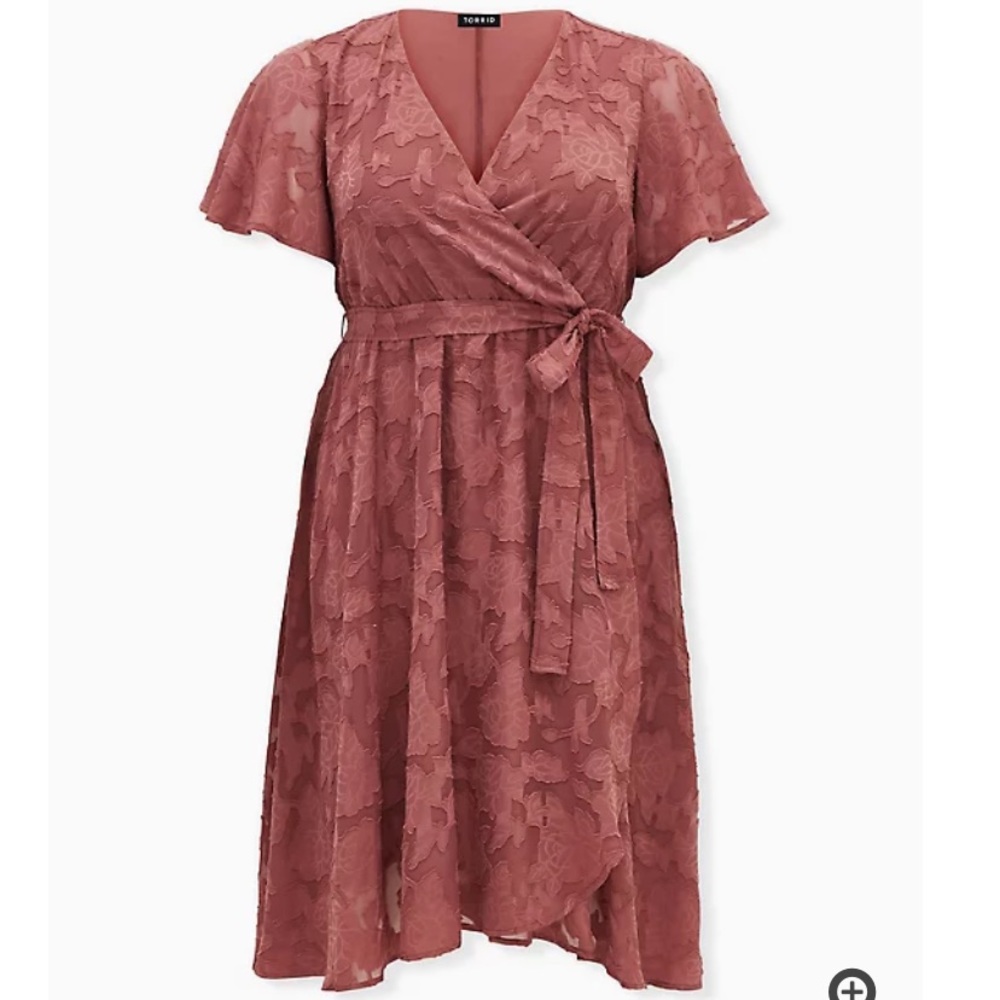 NWT floral wrap midi dress